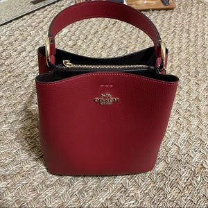 Coach - Deep Red Small Bucket Bag